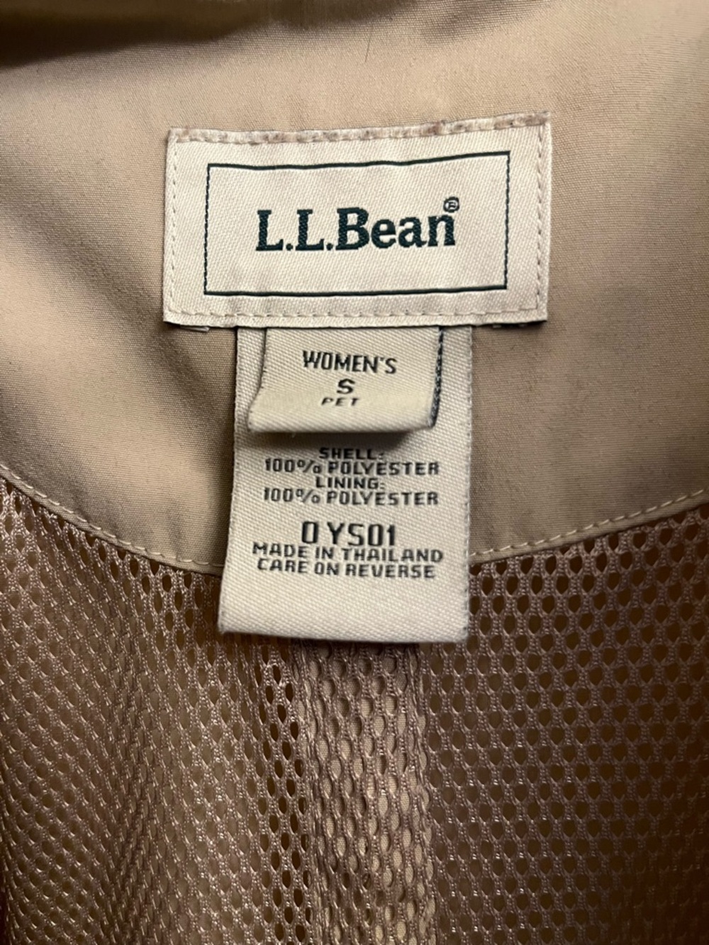 L.L. Bean Tan Trench Coat - Picture 3 of 3